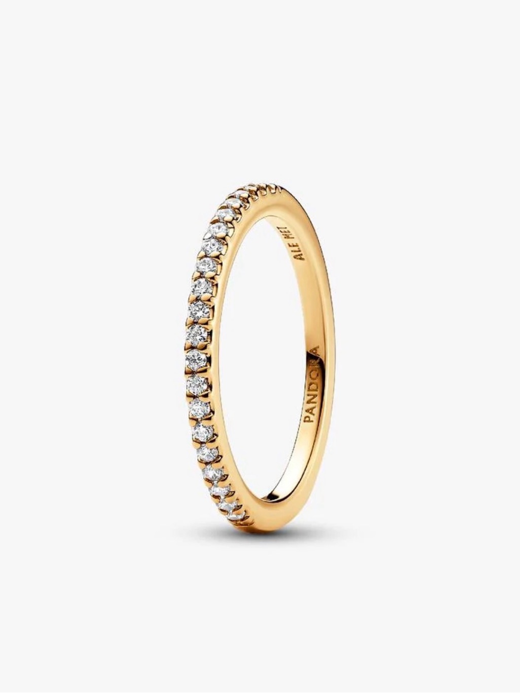 Size 9 Pandora Gold Sparkling Band Ring